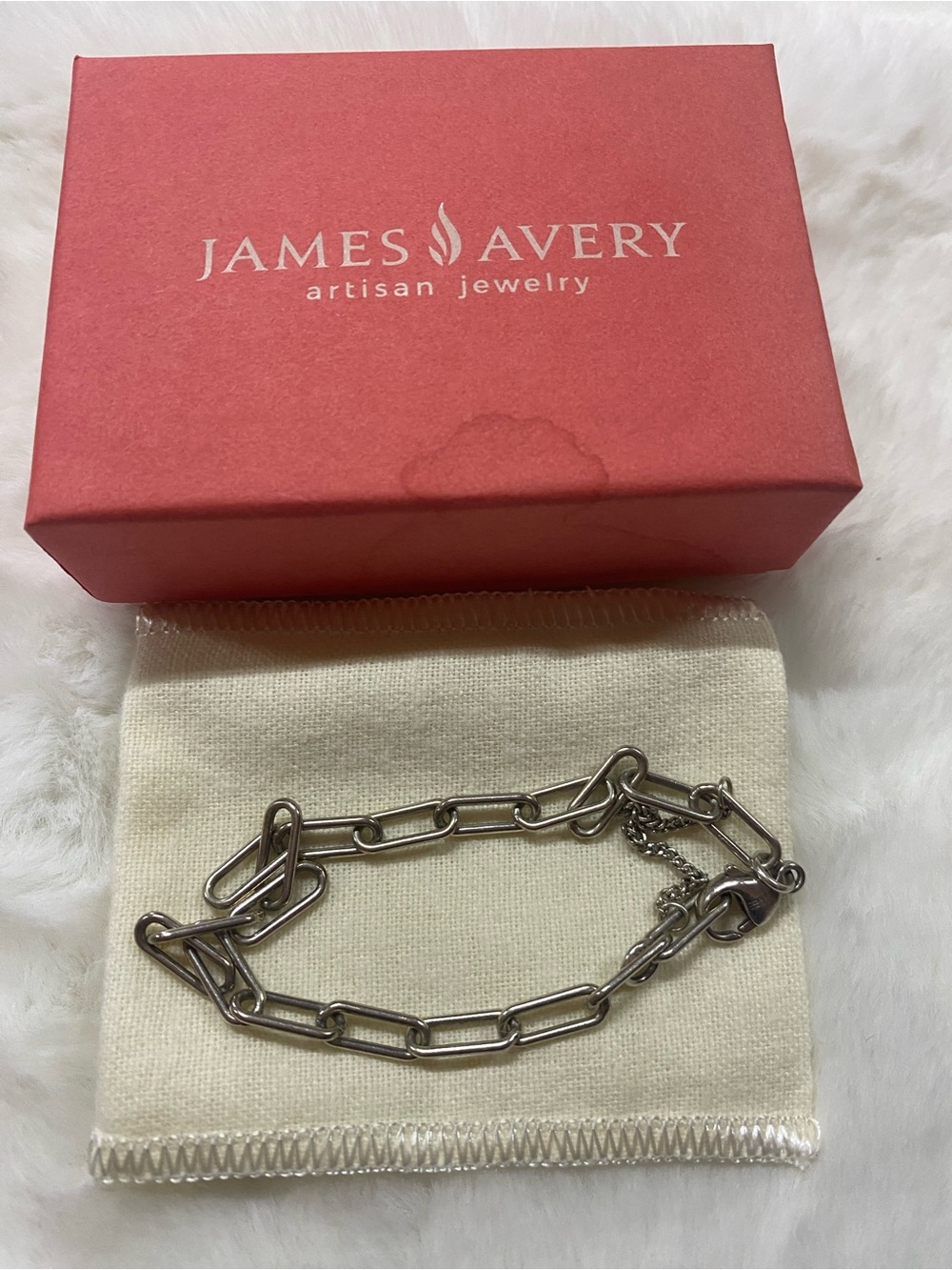 James Avery Silver Paperclip Link Bracelet